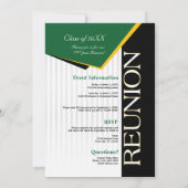 , groene en Gold Class Reunion Kaart (Achterkant)