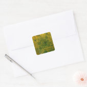 Groene en Gold Electronic Computer Circuit Board Vierkante Sticker (Envelop)