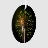 Groene en Gold Fireworks Holiday Celebration Ornament (voorkant)