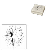 Groene en Gold Fireworks Holiday Celebration Rubberstempel (Gestempeld)