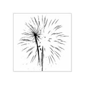 Groene en Gold Fireworks Holiday Celebration Rubberstempel (Afrduk)