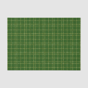 GROENE EN GOUD IRISH PLAID PATTERS TISSUEPAPIER