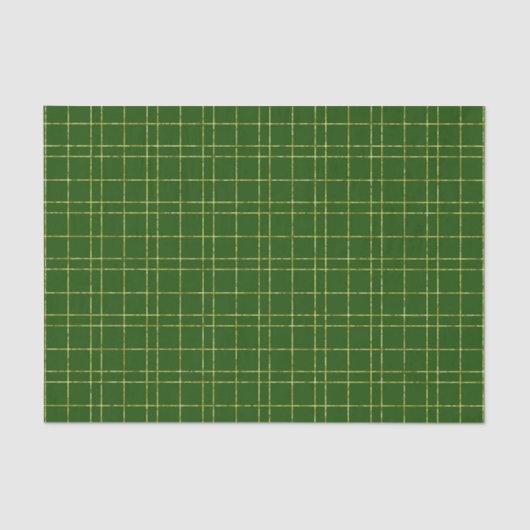 GROENE EN GOUD IRISH PLAID PATTERS TISSUEPAPIER (Voorkant)