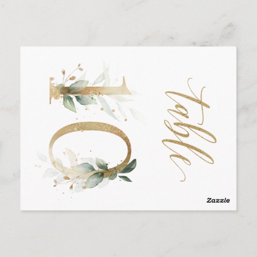 Groene en goudbladeren, tabel 10, tabelnummer briefkaart (Achterkant)