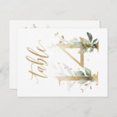 Groene en goudbladeren, tabel 14, tabelnummer briefkaart (Voorkant / Achterkant)