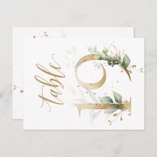 Groene en goudbladeren, tabel 19, tabelnummer briefkaart (Voorkant / Achterkant)