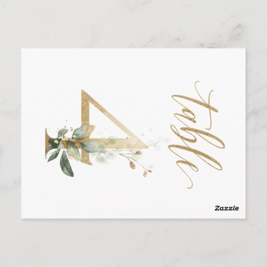 Groene en goudbladeren, tabel 4, tabelnummer briefkaart (Achterkant)