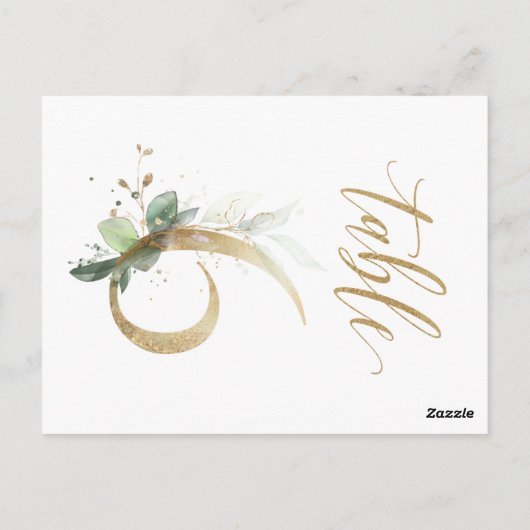 Groene en goudbladeren, tabel 6, tabelnummer briefkaart (Achterkant)