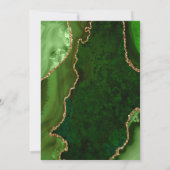 Groene en Gouden Agat Knikker 50e Verjaardagsfeest Kaart (Achterkant)