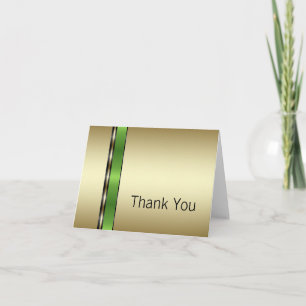 Groene en gouden bedankkaartjes bedankkaart
