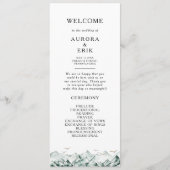 Groene en Gouden Berg Huwelijksprogramma Programma (Voorkant)