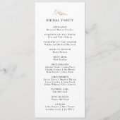 Groene en Gouden Berg Huwelijksprogramma Programma (Achterkant)