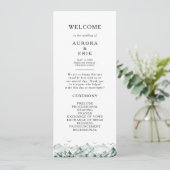 Groene en Gouden Berg Huwelijksprogramma Programma (Staand voorkant)