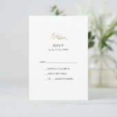 Groene en Gouden Berg RSVP-kaart RSVP Kaartje (Staand voorkant)