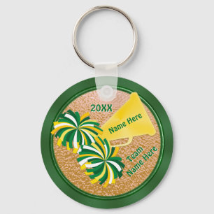 Groene en Gouden Cheerleader Feest Ideeen Sleutelh Sleutelhanger