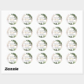 Groene en gouden doop dank u ronde sticker (Vel)