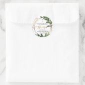 Groene en gouden doop dank u ronde sticker (Tas)