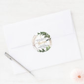 Groene en gouden doop dank u ronde sticker (Envelop)