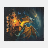 Groene en gouden draken bewaken schat fleece deken (Voorkant (Horizontaal))