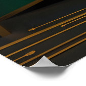 Groene en Gouden Geometrie Poster (Hoek)