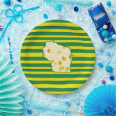 Groene en Gouden Kaas Hoofddocument Borden Papieren Bordje (Feest)