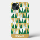 Groene en Gouden Kerstbomen Case-Mate iPhone Case (Achterkant)