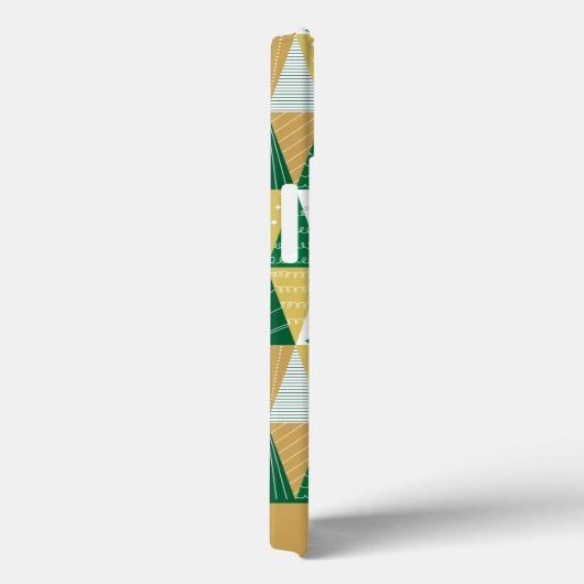 Groene en Gouden Kerstbomen Case-Mate iPhone Case (Achterkant / Rechts)