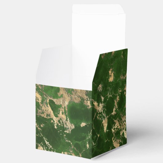 Groene en gouden marmer voor de pleisterbox bedankdoosjes (Geopend)