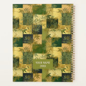 Groene en Gouden Pleinen Chiyogami Planner (Achterkant)