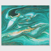 Groene en gouden rimpel van de agate achtergrond. cadeaupapier (Vlak)