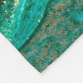 Groene en gouden rimpel van de agate achtergrond. fleece deken (Hoek)