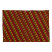 Groene en gouden strepen Glitter Kussensloop (Achterkant-Rechts)