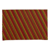 Groene en gouden strepen Glitter Kussensloop (Voorkant-Rechts)