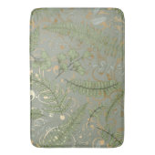 Groene en gouden varen patroon badmat (Voorkant Verticaal)
