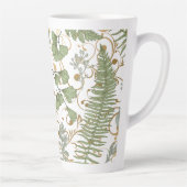 Groene en gouden varen patroon latte mok (Rechts)