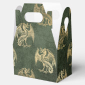 Groene en gouden vintage draak bedankdoosjes (Geopend)