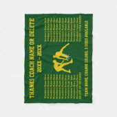 Groene en goudkleurige Coach-waardekortingen Fleece Deken (Voorkant)