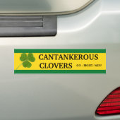 Groene en goudkleurige scholen bumpersticker (Op auto)