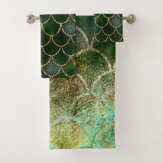 Groene en goudmakreelvis bad handdoek (Insitu)