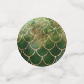 Groene en goudmakreelvis confetti (Kleine voorkant)