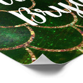 Groene en goudmakreelvis poster (Hoek)