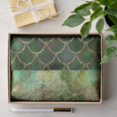 Groene en goudmakreelvis tissuepapier (Geschenk)