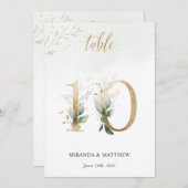 Groene en goudvulling, formaat 5 x 7 inch Tabel Nu Kaart (Voorkant / Achterkant)