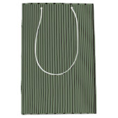groene en grijze strepen medium cadeauzakje (Voorkant)