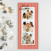 Groene en Koraal Chic Verticale Strepen 3 Foto