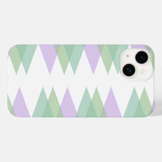 Groene en lila driehoeken Case-Mate iPhone case (Achterkant (horizontaal))