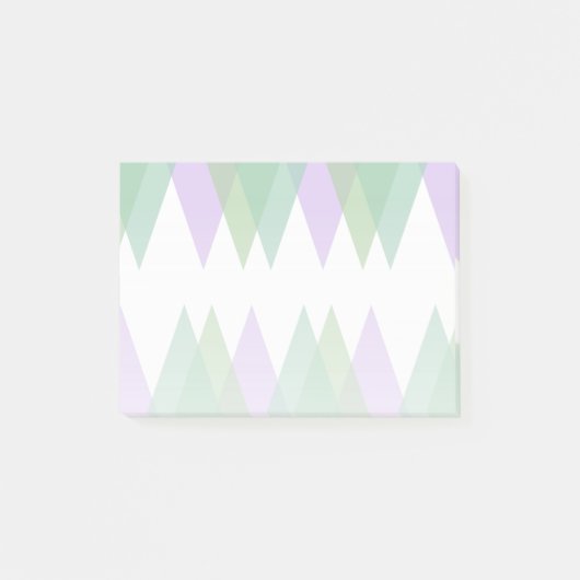 Groene en lila driehoeken post-it® notes (Voorkant)