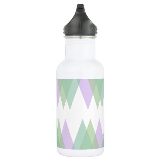 Groene en lila driehoeken waterfles (Rechts)