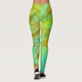 Groene en Limoen Artsy Leggings (Achterkant)