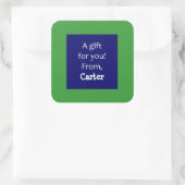 Groene en Navy aangepaste kinderen cadeau Stickers (Tas)